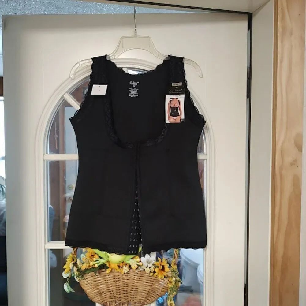 New Black Under Where? Curvy Wear Your Own Bra Cami Cincher Women's 3X